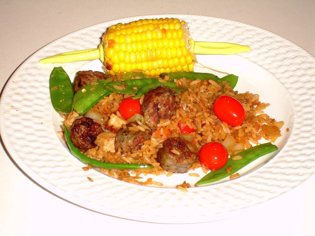 Locrio de longaniza estilo arroz frito