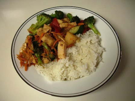 Spicy chicken stir fry