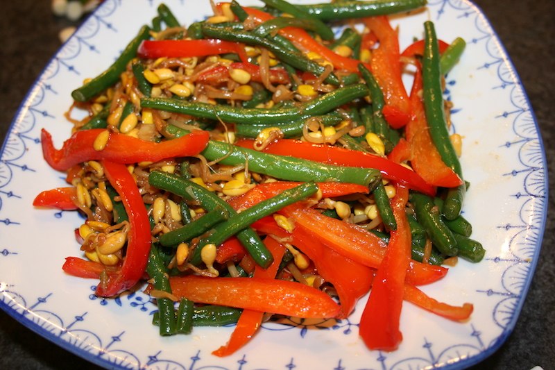 Tri-color vegetable stir fry