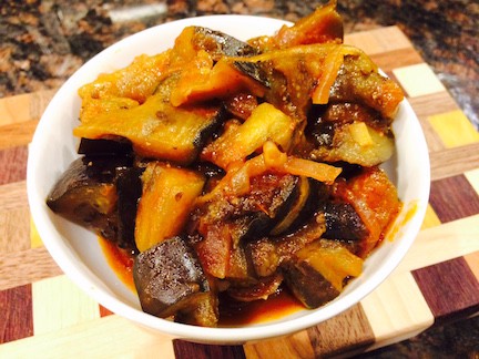 Braised eggplant